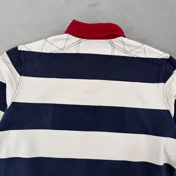 Vintage Polo Ralph Lauren Mens Rugby Shirt Striped Great Britain 1934 Size Large - Picture 7 of 12